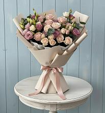 Букет цветов из:  Розы и Лизиантусы #REPLACE_PRED# Александровской Краснодарского края