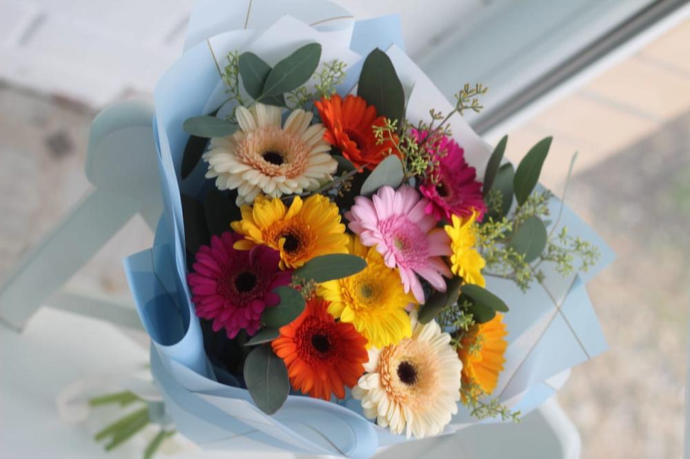 Букет мини герберы в Александровской Краснодарского края Букет цветов из: Герберы в Александровской Краснодарского края