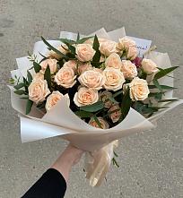 Букет Кремовые розы Латте в Александровской Краснодарского края