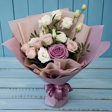 Букет цветов из:  Розы и Лизиантусы #REPLACE_PRED# Александровской Краснодарского края