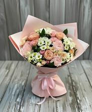 Букет цветов из:  Гвоздики, Розы и Хризантемы в Александровской Краснодарского края