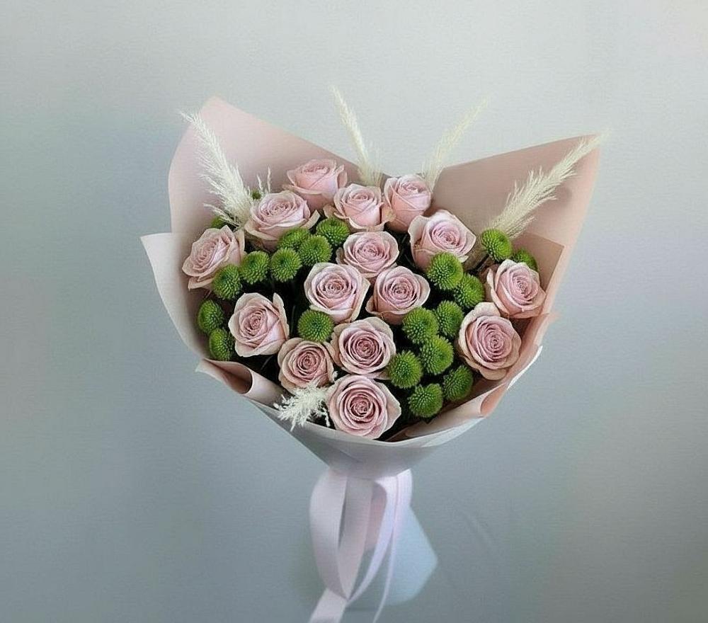 Букет цветов из: Розы и Хризантемы в Александровской Краснодарского края