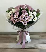 Букет цветов из:  Хризантемы и Розы в Александровской Краснодарского края