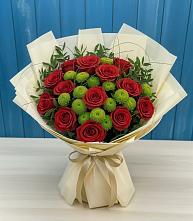 Букет цветов из:  Розы и Хризантемы в Александровской Краснодарского края